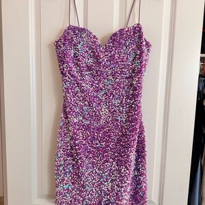NWT purple sequin dress